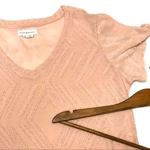 Peace & Pearls Dusty Rose Cold Shoulder Top